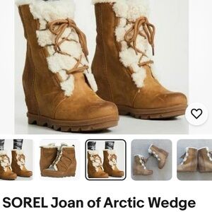 Sorel Tan and Cream Shearling-Lined Boots